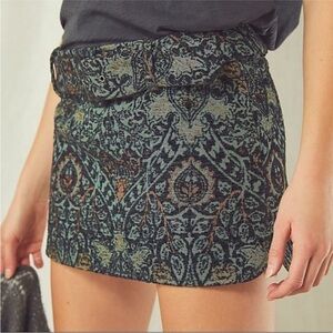 NWT Free People On The Go-Go Jacquard Mini Skirt Sz 8